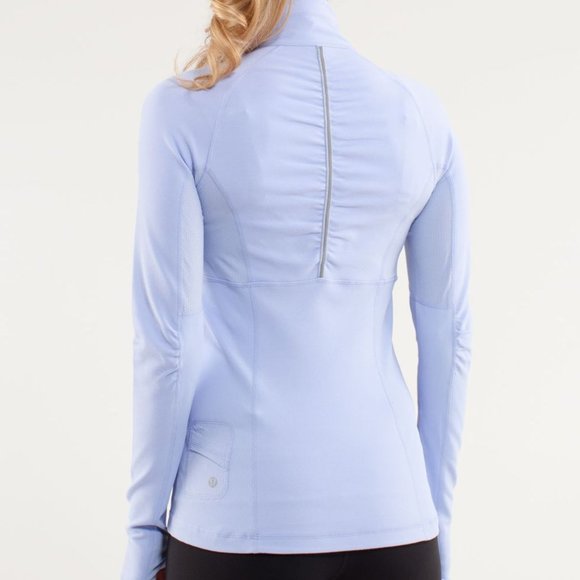 Lululemon Run Switch Back 1/2 Zip Long Sleeve Lavender Dusk Heathered 8 #W3278S - Picture 15 of 15